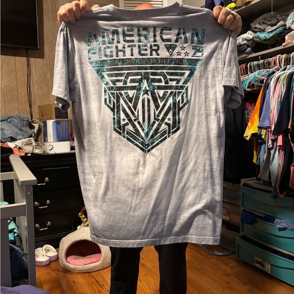 American Fighter Buckle Gray T-Shirt - Picture 2 of 3